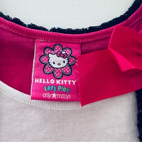 Hello Kitty Girls 6 Pink Tulle Ruffle Dress Sparkle - Picture 4 of 7